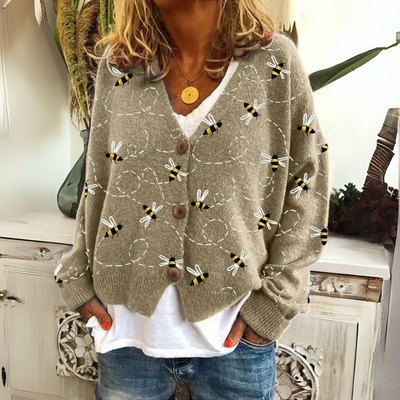 VARENZI | CARDIGAN FLEURI