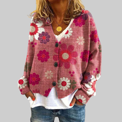 VARENZI | CARDIGAN FLEURI